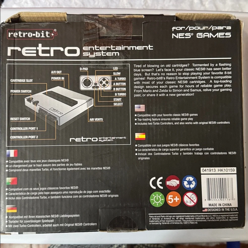 Silver/Black Retro Entertainment System